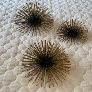 Gold Sea Urchin Wall Decor